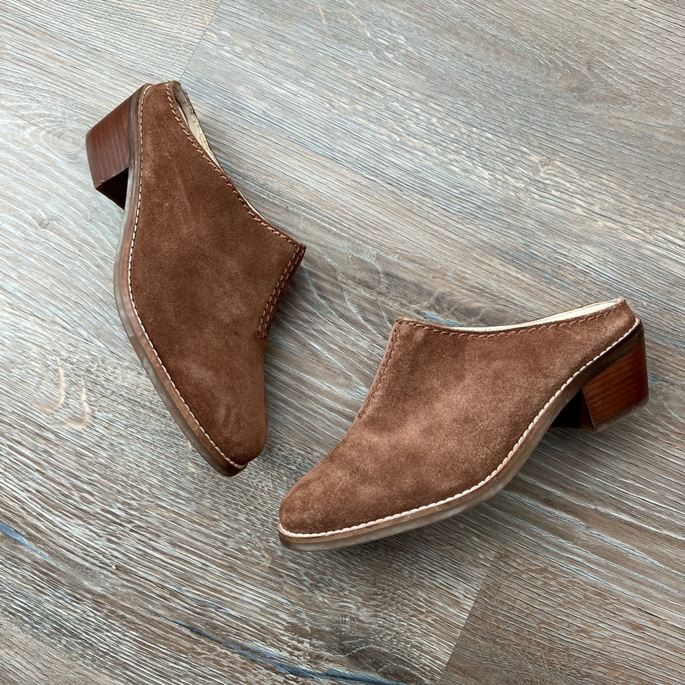 Cole Haan Brown Suede Mules